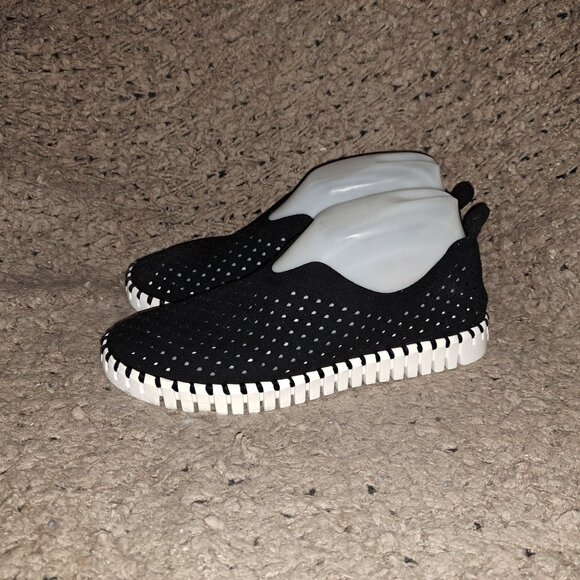 ILSE JACOBSEN-Tulip-Black Faux Nubuck-Sz 38-Excellent - Picture 2 of 7